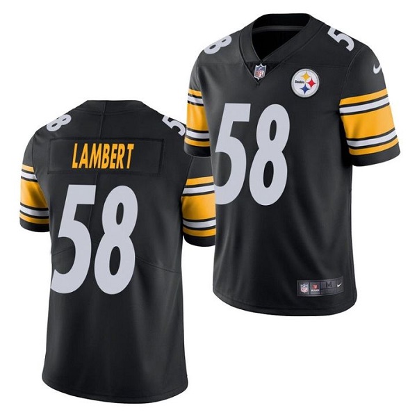 Men's Pittsburgh Steelers #58 Jack Lambert Black Vapor Untouchable Limited Stitched Jersey